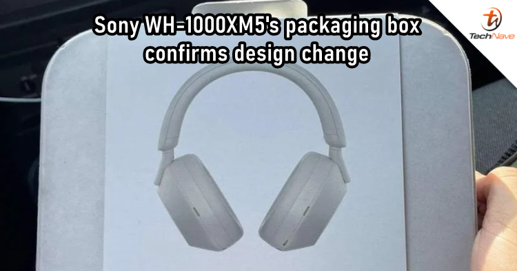 Retail packaging box of Sony WH-1000XM5 confirms its design change