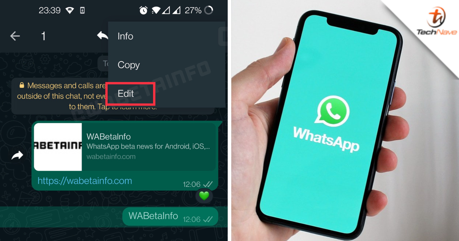 WhatsApp may soon allow users to edit sent text messages