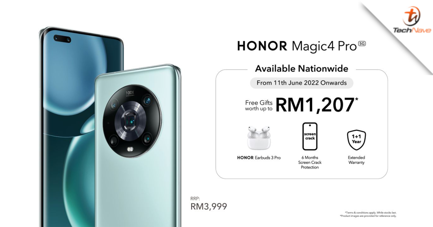 HONOR Magic4 Pro Malaysia sales launch: Free gifts worth up to RM1207, including the HONOR Earbuds 3 Pro