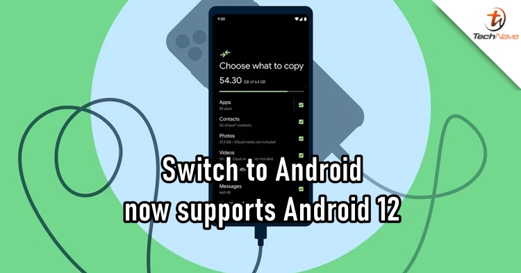 Alle Android 12-telefoons kunnen nu de Switch to Android-app van Google downloaden