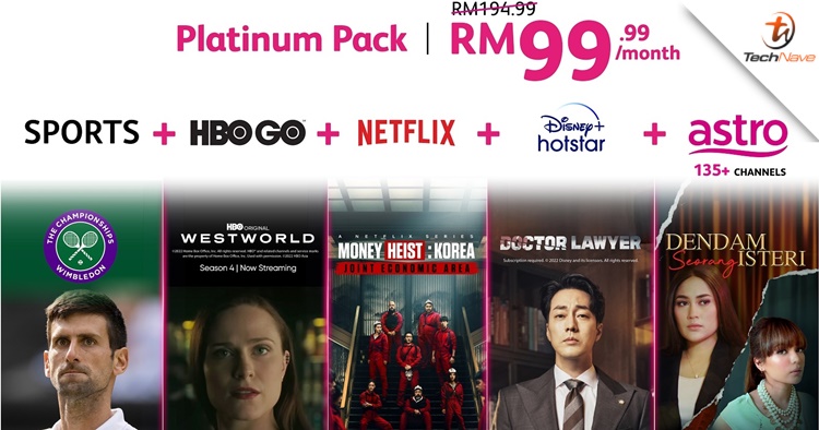 New Astro Platinum Pack subscribers can now sign up at a discounted price of RM99.99 per month