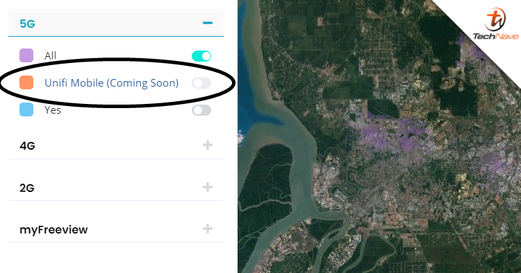 Unifi Mobile in 5G is coming soon, according to the JENDELA Map web portal