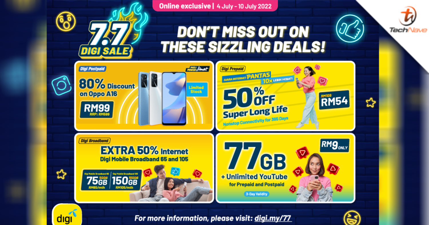 7.7 Digi Sale: Get the OPPO A16 at RM99 with Pakej PowerJimat and other exclusive deals