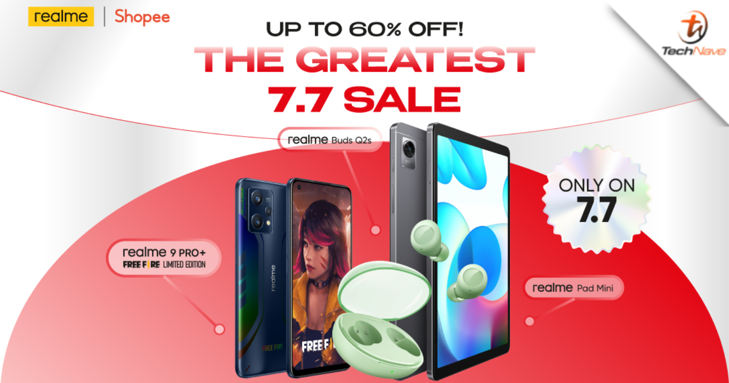 realme 7.7 Big Sale: Enjoy up to 60% off selected devices on Shopee and Lazada this 7 July 2022