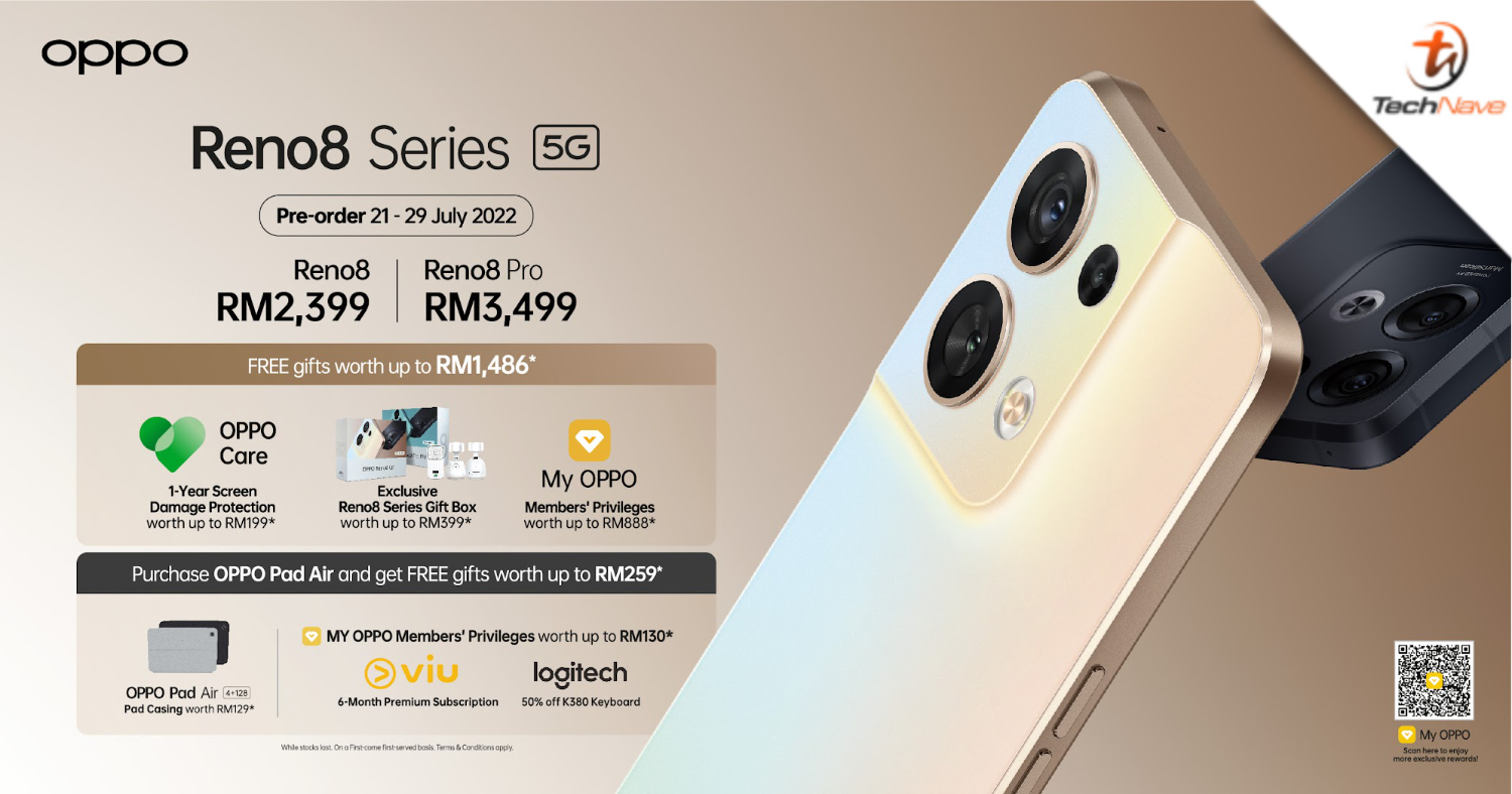 OPPO Reno8 Series 5G Malaysia release: Dimensity 8100 SoC and MariSilicon X NPU from RM2399