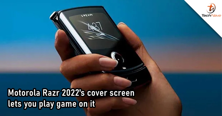 You can play games on Motorola Razr 2022's large cover screen