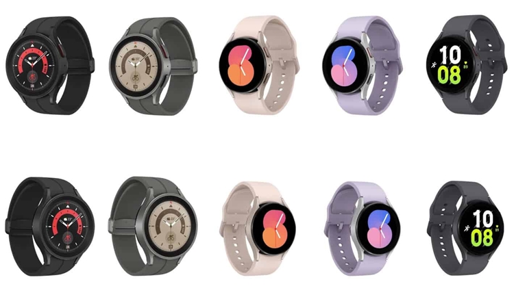 Samsung Galaxy Watch 5 series' HD renders appear with all sizes and ...