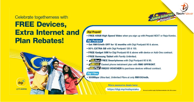 Get free devices, extra internet and more with Digi Juara Internet Malaysiaku from now until 30 September