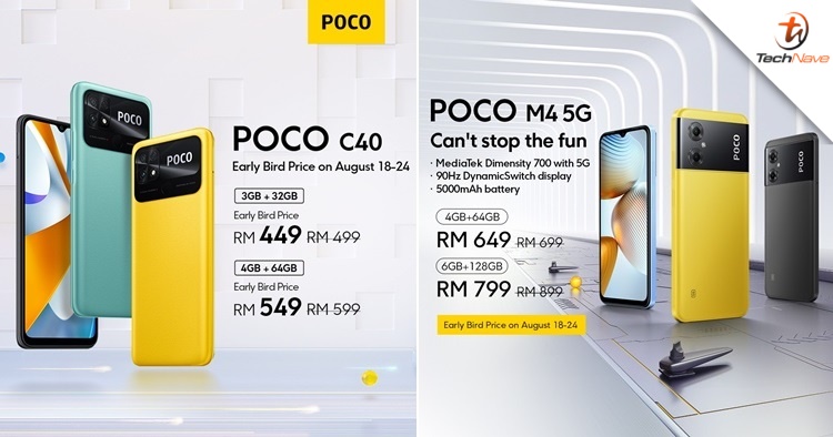 POCO C4 & POCO M4 5G Malaysia release: early bird price starting from RM449