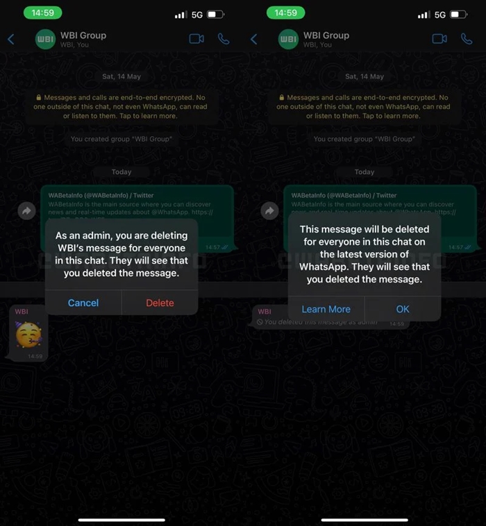 WhatsApp now lets group admins delete anyone's messages in the latest
