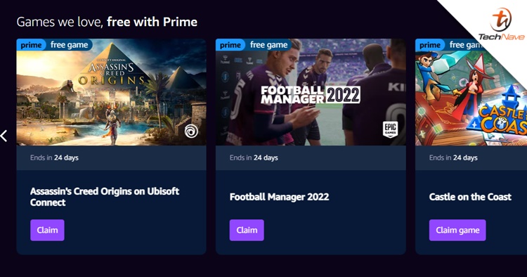 Amazon Prime Gaming giving away free games again, including Assassin's Creed Origins, Football Manager 2022 & more