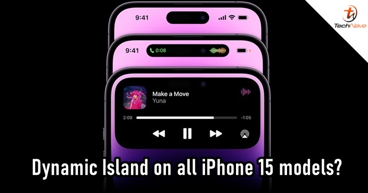 Apple could plan to expand the Dynamic Island to all iPhone 15 models next year