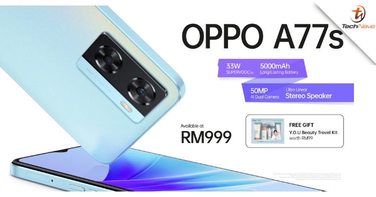 OPPO A77s Malaysia release: SD 680 SoC, 6.56-inch 90Hz LCD and 33W fast charging at RM999