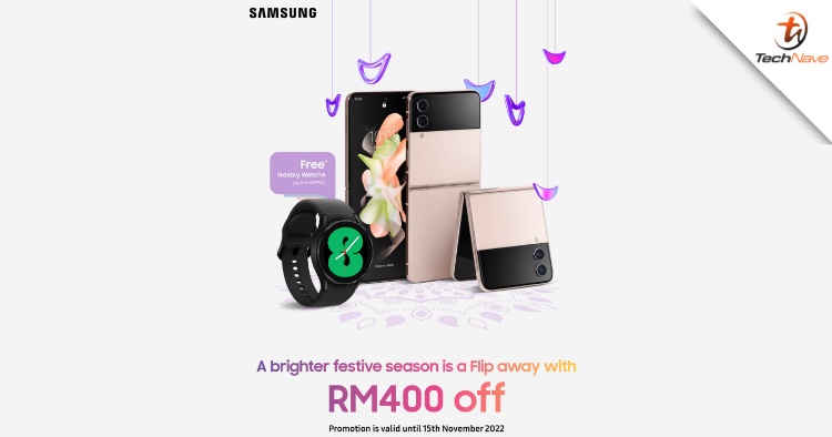 Get a free Galaxy Watch, RM400 rebate and more when you purchase the Galaxy Flip4 from now until 31 Oct