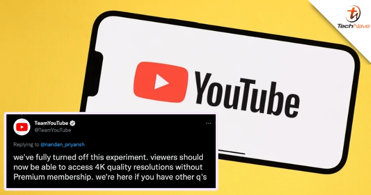 YouTube ends experiment that made 4K quality resolution a Premium subscription feature