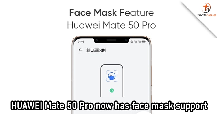 Face mask support is widely rolling out for HUAWEI Mate 50 Pro's face unlock