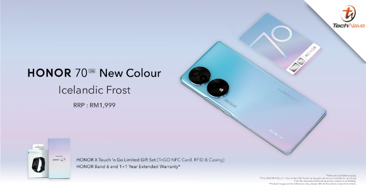 HONOR partners with Touch ’n Go to release HONOR 70 in Icelandic Frost with exclusive free gifts at RM1999