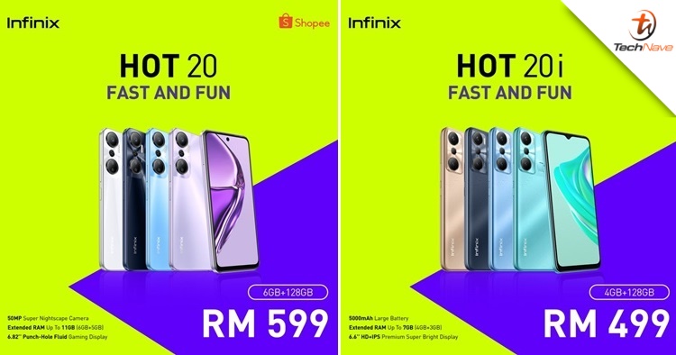 Infinix HOT 20 & HOT 20i Malaysia release: up to MTK Helio G85 chipset & 5000mAh battery, starting from RM499