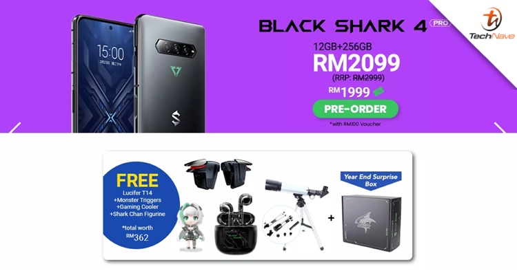 You can get a Year-End Surprise Box worth up to RM602 from Black Shark's 11.11 sale