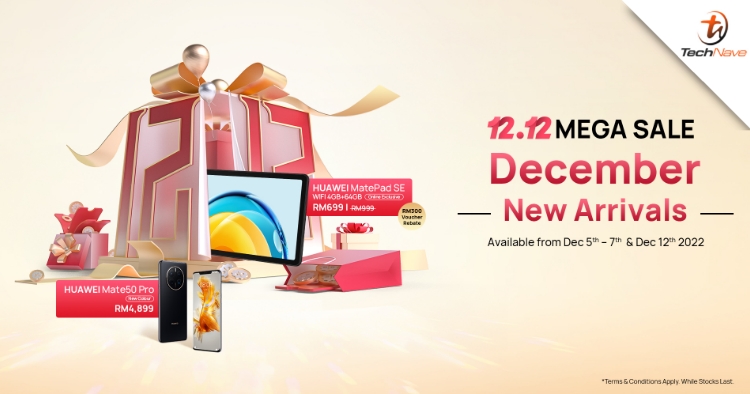 HUAWEI 12.12 Mega Sales: Up to RM1,289 off selected products, exclusive free gifts and more!