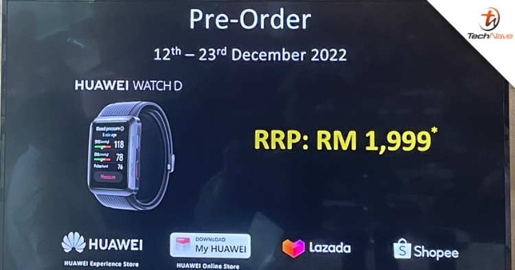 HUAWEI WATCH D Malaysia release: ECG and blood pressure monitoring at RM1,999