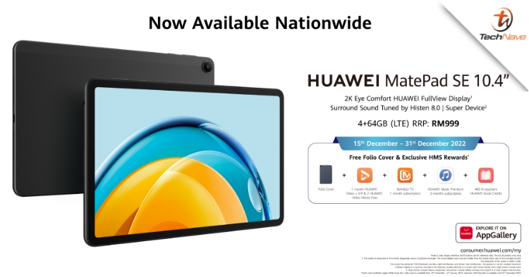 HUAWEI MatePad SE 10.4-inch LTE Malaysia release: Priced at RM999 with freebies worth up to RM329