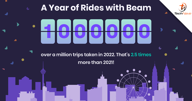 Beam Malaysia break records in Malaysia with over a million ride for 2022