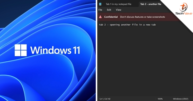 Accidental leak by Microsoft employee shows that Windows 11’s Notepad app is getting tabs