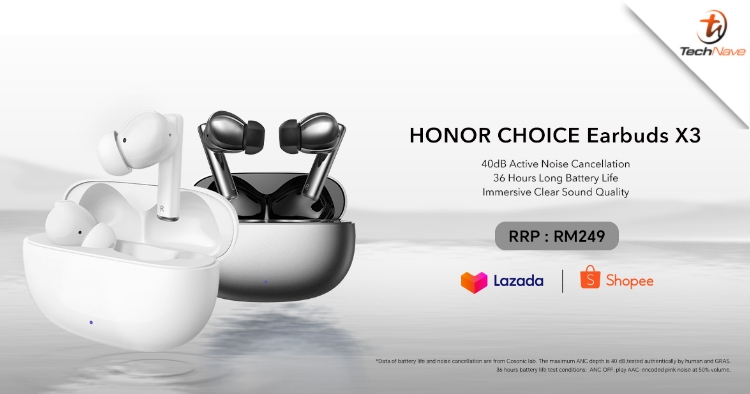 HONOR CHOICE Earbuds X3 Malaysia release: 40dB ANC and 36 hours battery life at RM249