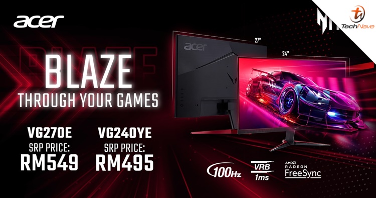 Acer Nitro VG240YE & VG270E monitors Malaysia release - up to a 100Hz FHD IPS and more