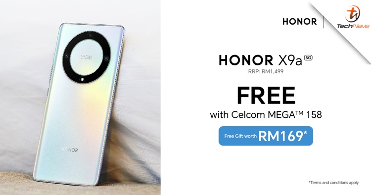 The HONOR X9a is now available on CelcomDigi and Maxis postpaid plans