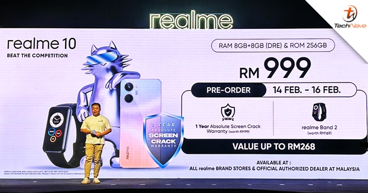 realme 10 Malaysia pre-order - priced at RM999 from Valentine's Day onwards