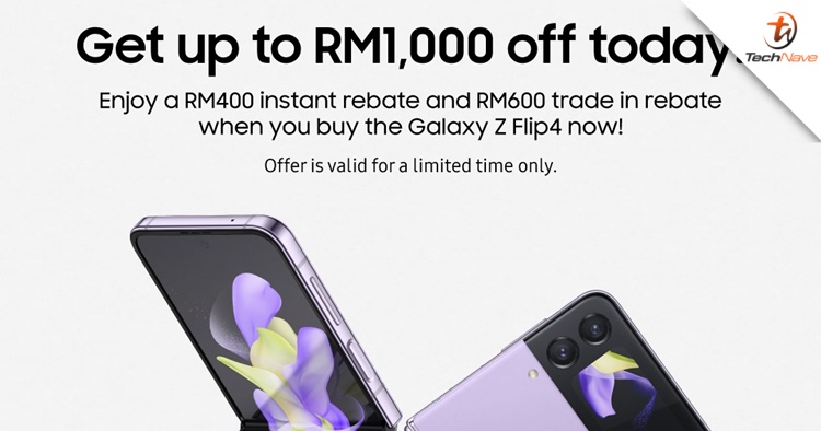 The Samsung Galaxy Z Flip 4 is now RM3999 with extra rebate promotions for a limited time