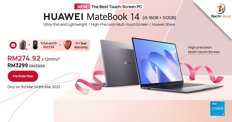 Huawei MateBook 14 pre-order ending soon with exclusive promotions at RM3299