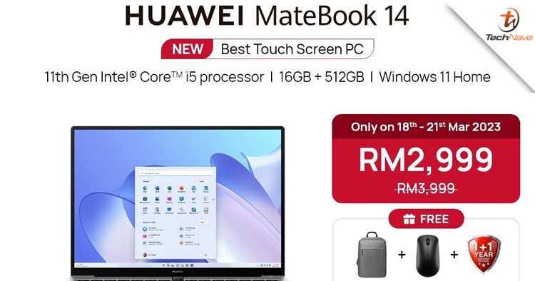 Huawei is dropping the MateBook 14 price again, this time to RM2999 for a limited time