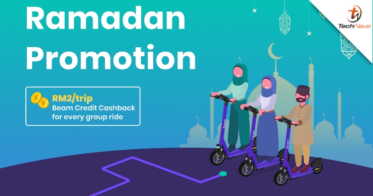 Beam Ramadan Promotion: Enjoy RM2 Credit Cashback for every group ride