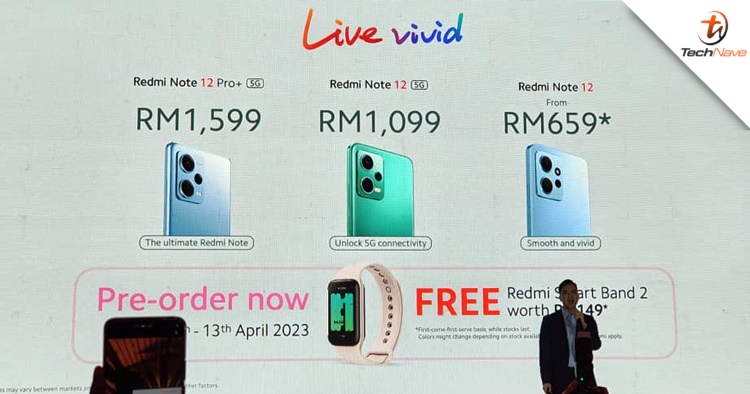 Redmi Note 12 series Malaysia pre-order - free Redmi Smart Band 2 bundle, starting price from RM699