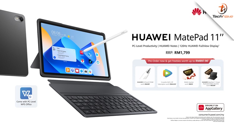 Huawei MatePad 11 2023 Malaysia pre-order - 6GB + 128GB set, priced at RM1799