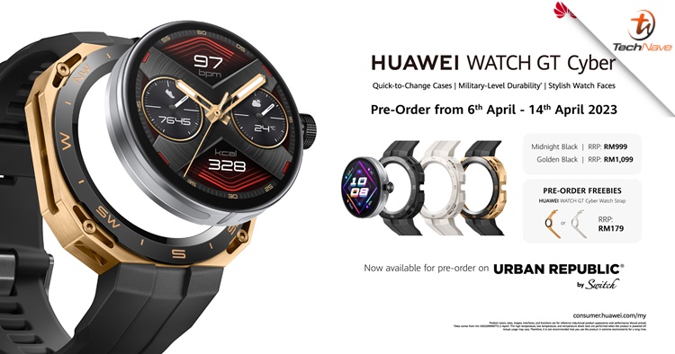Huawei Watch GT Cyber Malaysia pre-order - Midnight Black & Golden Black variants, starting price from RM999