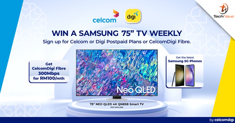 You can win a Samsung QLED Smart TV if you sign up to any CelcomDigi plans worth RM60 and above