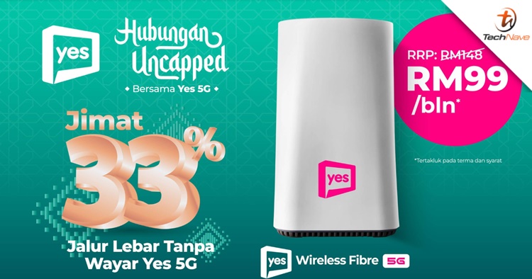 Yes Wireless Fiber 5G plan now on Raya promotion, special price starting from RM99/month