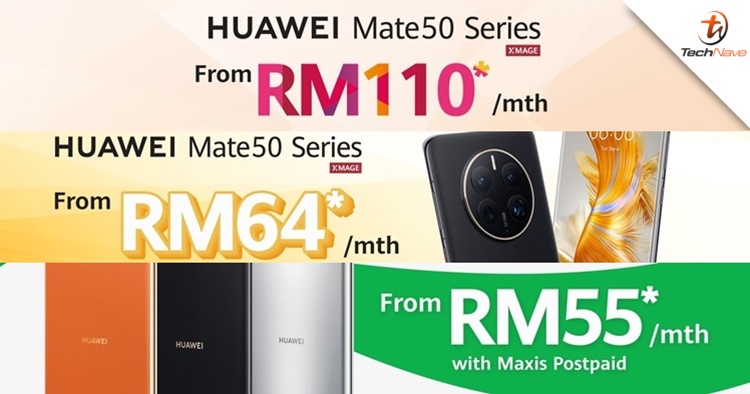 The Huawei Mate 50 series is now available in Celcom, Digi & Maxis, starting from RM55/month