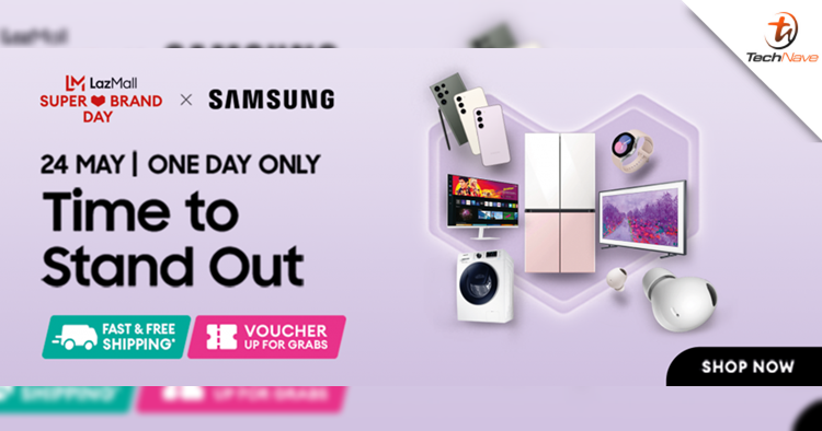 LazMall Super Brand Day X Samsung - lots of discounts & promos including a 50-inch TV at RM1.6K