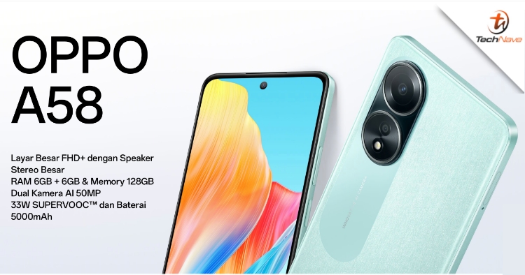OPPO A58 4G release - Helio G85 SoC and 50MP main camera at ~RM756