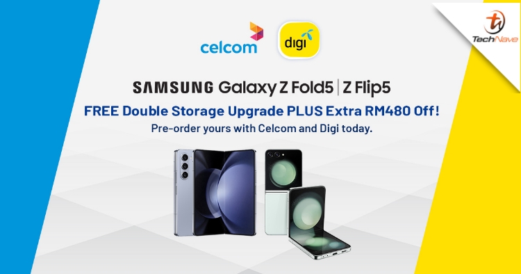 Samsung Galaxy Z Fold5 & Galaxy Z Flip5 CelcomDigi pre-order - Free double storage upgrade & up to RM480 plan rebate