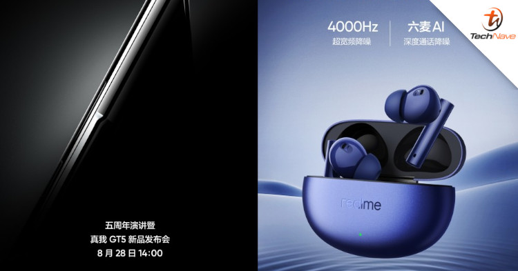 realme GT5 and realme Buds Air 5 will launch on 28 Aug 2023