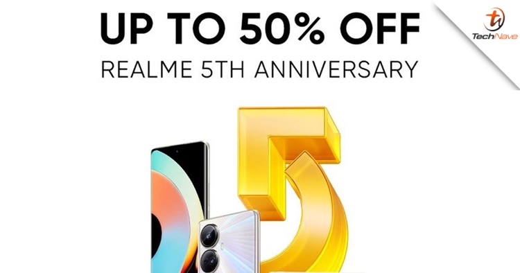 realme Official Lazada & Shopee Stores will have a 1-day anniversary promotion of up to 50%
