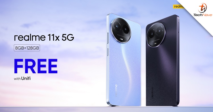 The realme 11x 5G is now available at Unifi, starting at RM149 per month
