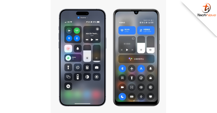 The Hyper OS control centre looks a lot like Apple’s iPhone - Xiaomi fans are not surprised