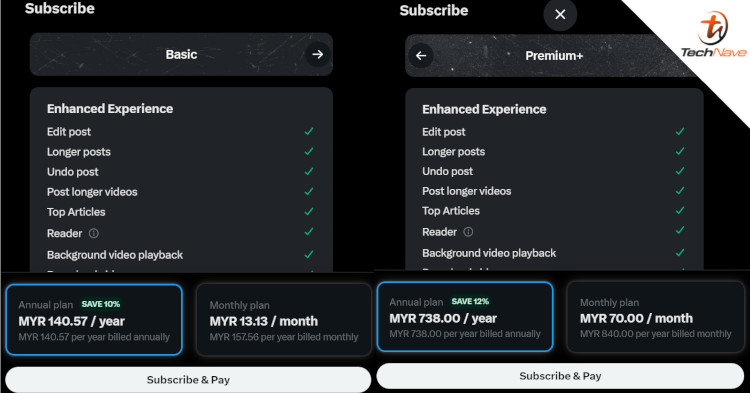 X now has Premium Plus and Basic subscriptions